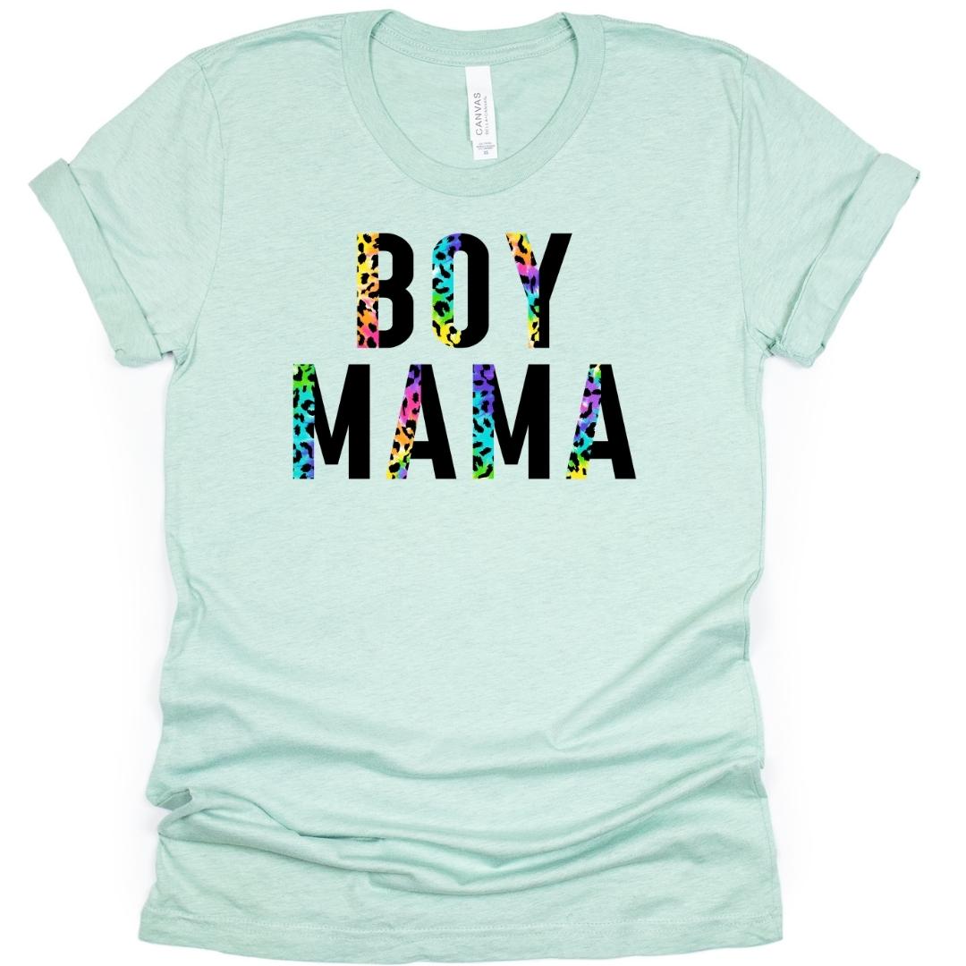 Boy Mama Cheetah Adult T-Shirt