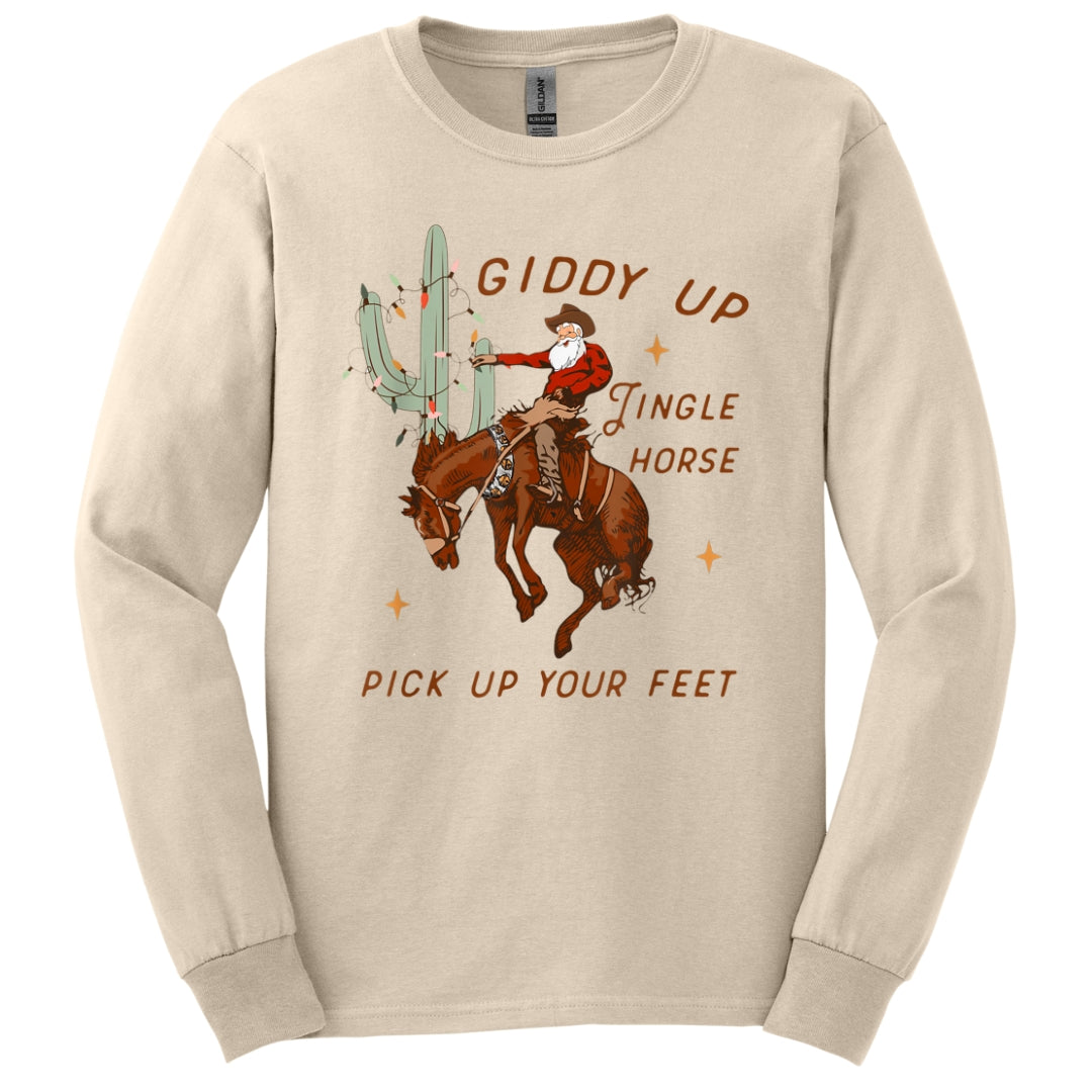 Giddy Up Jingle Horse Long Sleeve