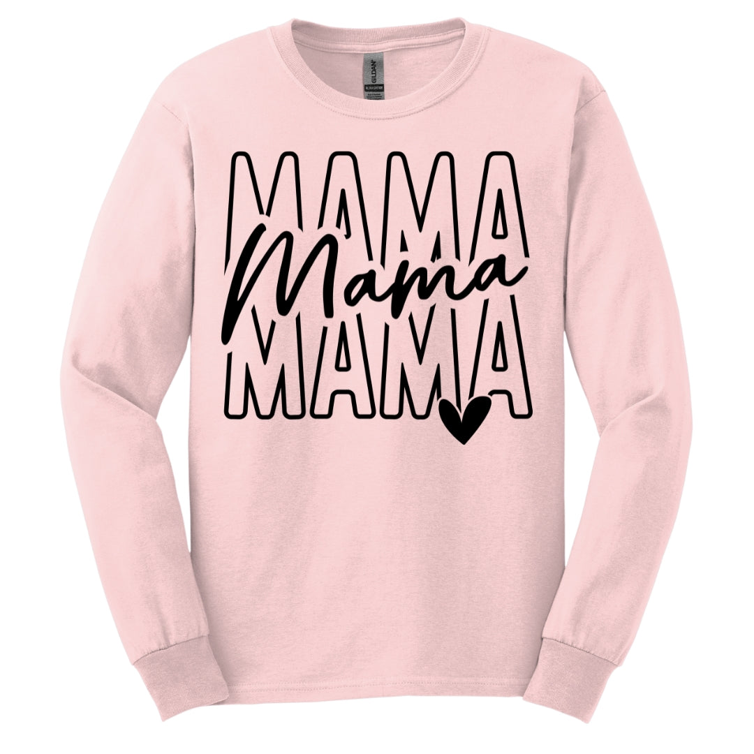 Mama Mama Mama Hearts Long Sleeve