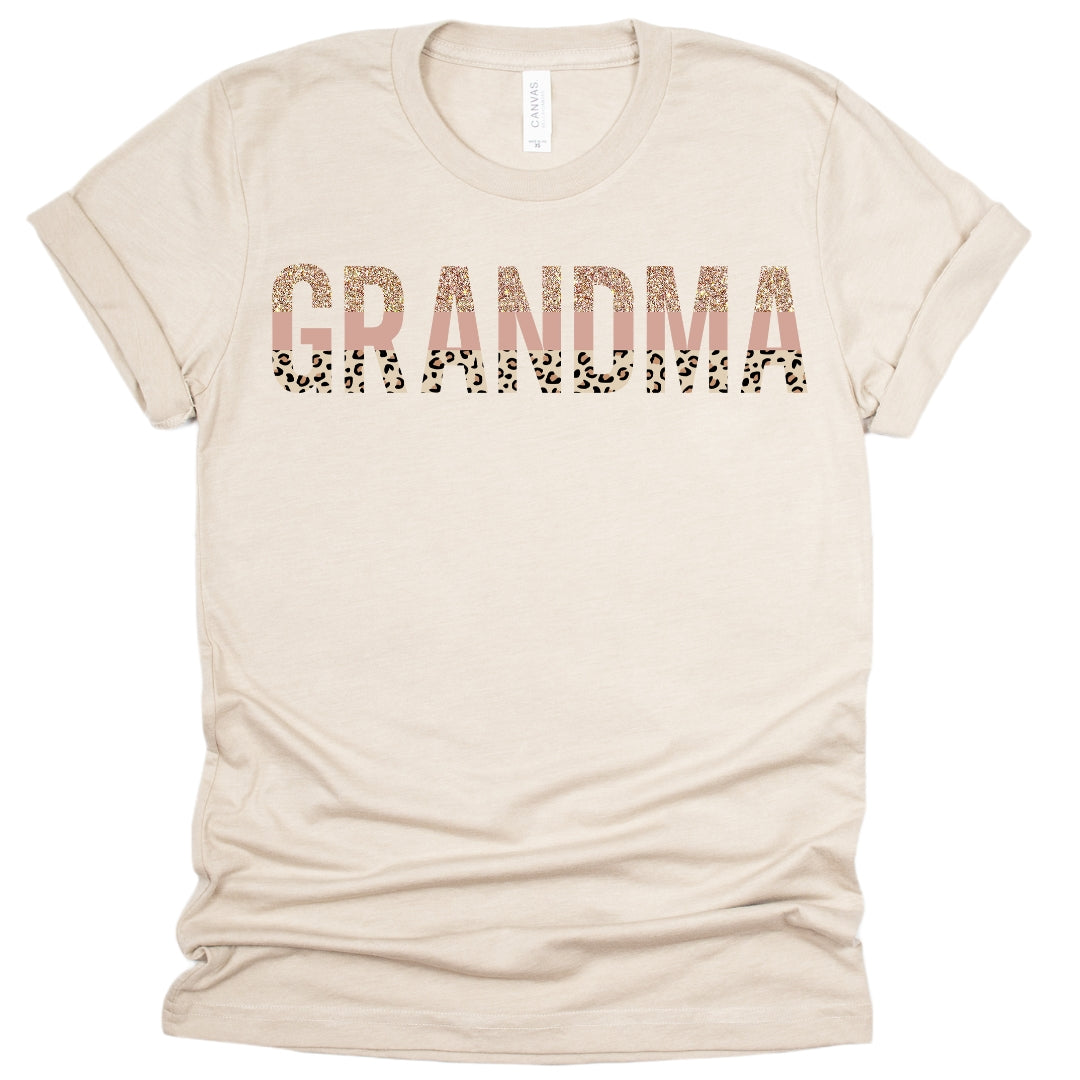 Grandma Cheetah Pattern T-Shirt