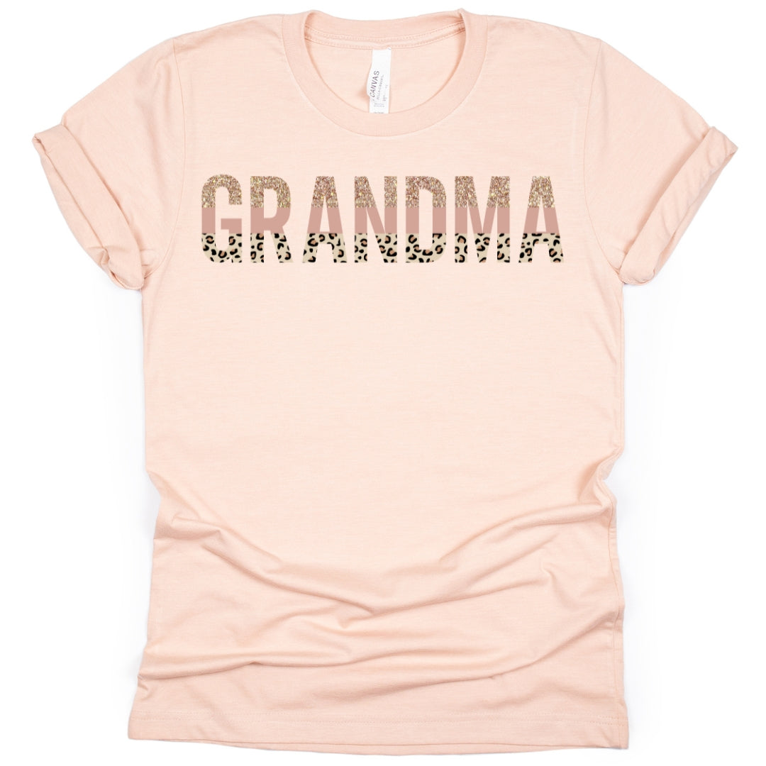 Grandma Cheetah Pattern T-Shirt