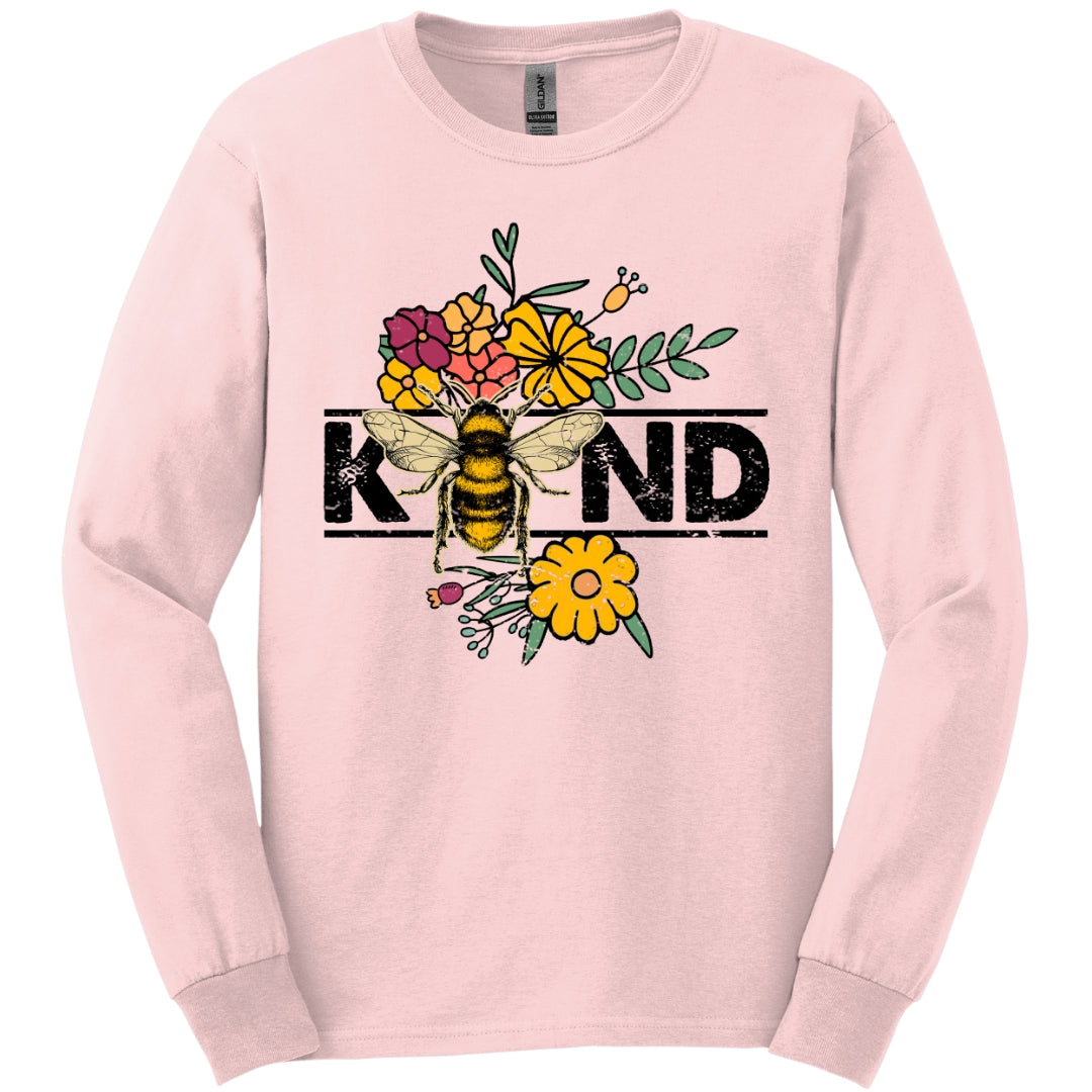 Bee Kind Floral Long Sleeve Shirt