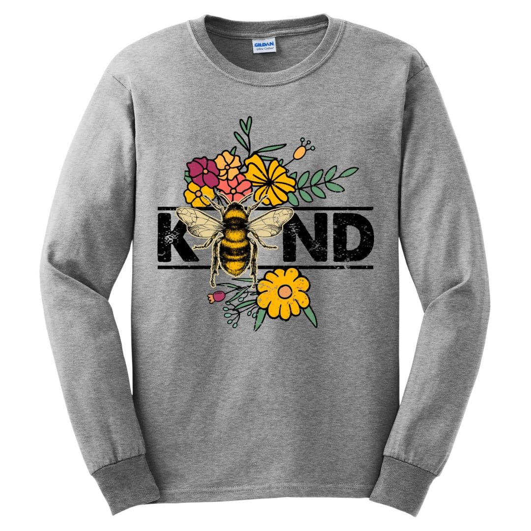 Bee Kind Floral Long Sleeve Shirt