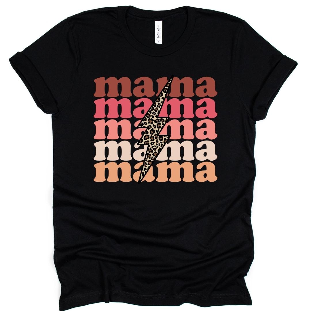 MAMA Cheetah Lightning Bolt T-Shirt