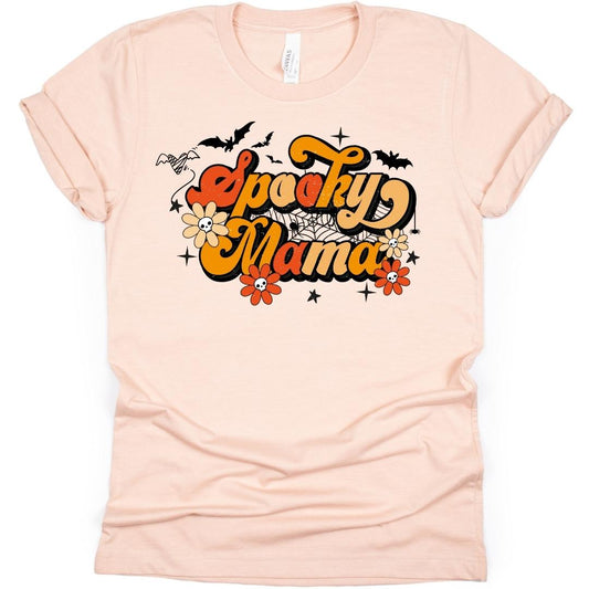 Spooky Mama Floral Adult T-Shirt