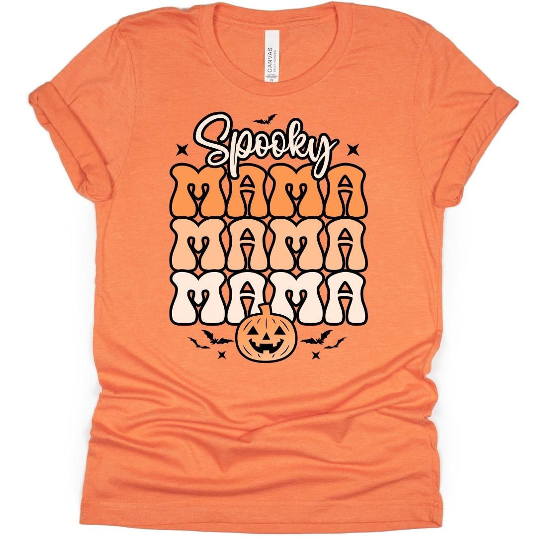 Spooky Mama Pumpkin Adult T-Shirt