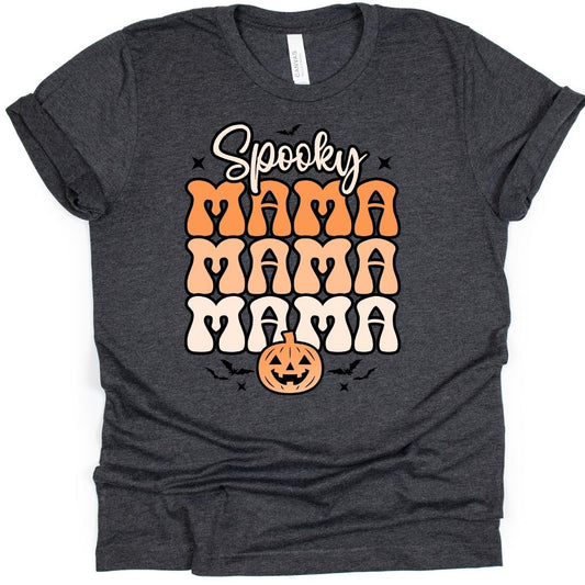 Spooky Mama Pumpkin Adult T-Shirt