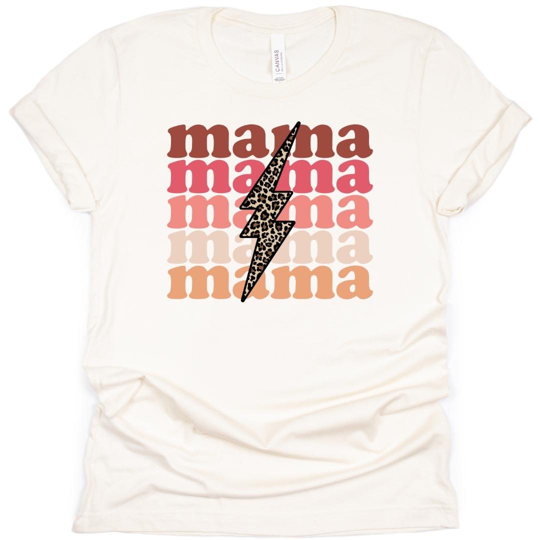 MAMA Cheetah Lightning Bolt T-Shirt