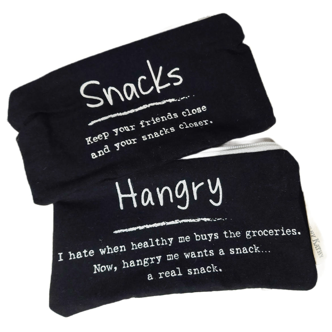 Hangry+Snacks Reusable Water Resistant Bag Set